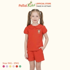 Đồ Bộ Đùi Tay Phồng Cotton Mỹ Hình In Cô Gái Xinh Xắn Bé Gái Cao Cấp - 025 2136
