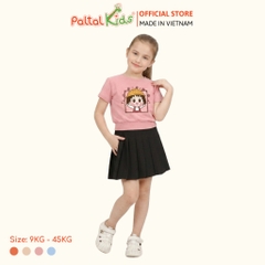 Áo Thun Croptop Cổ Tròn Hình In Bé Gái Cotton Borib Bé Gái Cao Cấp - 220 1407