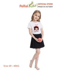 Áo Thun Cotton Mỹ Hình In Công Chúa Bạch Tuyết Bé Gái Cao Cấp - 020 1417