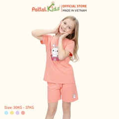 Đồ Bộ Đùi Cơ Bản Cotton Mỹ Bé Gái Cao Cấp - 025 5164 - Size 14