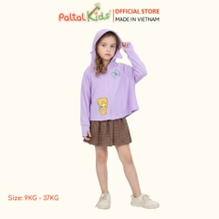 Áo Khoác Croptop Poly Chống Nắng Hình In Gấu Vàng Bé Gái Cao Cấp - 311 4034