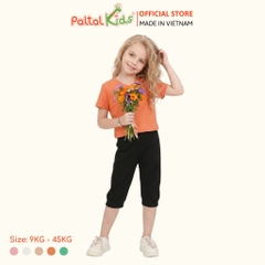 Áo Thun Croptop Cổ Tim Trơn Cotton Borib Bé Gái Cao Cấp - 220 1422