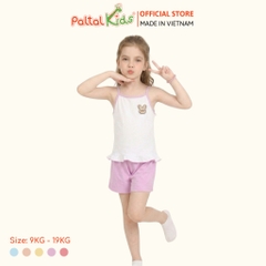 Đồ Bộ Đùi 2 Dây Lai Vạt Bèo Cotton Modal Bé Gái Cao Cấp - 205 7025