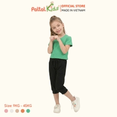 Áo Thun Croptop Cổ Tim Trơn Cotton Borib Bé Gái Cao Cấp - 220 1422