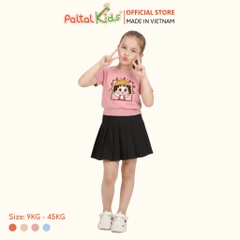 Áo Thun Croptop Cổ Tròn Hình In Bé Gái Cotton Borib Bé Gái Cao Cấp - 220 1407