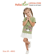 Áo Thun Cotton Melan Hình In Gấu Bé Gái Cao Cấp - 190 1410