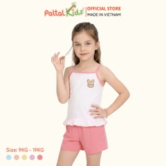 Đồ Bộ Đùi 2 Dây Lai Vạt Bèo Cotton Modal Bé Gái Cao Cấp - 205 7025