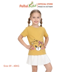 Áo Thun Cotton Melan Hình In Gấu Bé Gái Cao Cấp - 190 1410