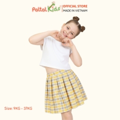 Chân Váy Xếp Ly Cotton Caro Bé Gái Cao Cấp - 112 9202