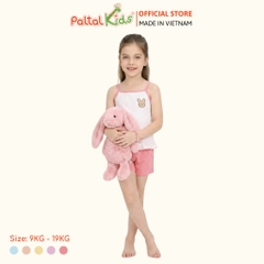 Đồ Bộ Đùi 2 Dây Lai Vạt Bèo Cotton Modal Bé Gái Cao Cấp - 205 7025