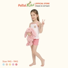 Đồ Bộ Đùi 2 Dây Lai Vạt Bèo Cotton Modal Bé Gái Cao Cấp - 205 7025