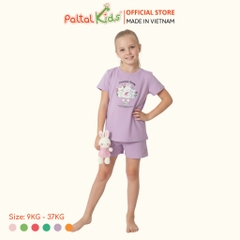 Đồ Bộ Đùi Hình In 3 Chú Thỏ Cotton Mỹ Bé Gái Cao Cấp - 025 2160