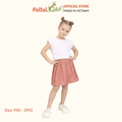 Chân Váy Xếp Ly Cotton Caro Bé Gái Cao Cấp - 112 9202