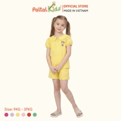 Đồ Bộ Đùi Tay Phồng Cotton Mỹ Hình In Cô Gái Xinh Xắn Bé Gái Cao Cấp - 025 2136