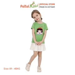 Áo Thun Cotton Mỹ Hình In Công Chúa Bạch Tuyết Bé Gái Cao Cấp - 020 1417