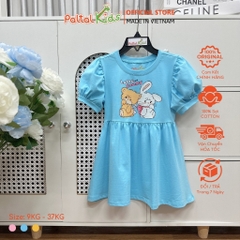 Đầm Babydoll Tay Phồng Cotton Mỹ Cao Cấp - 02C 8035
