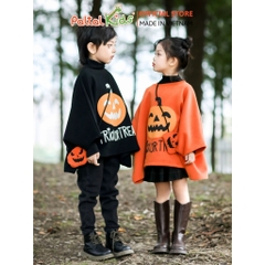 HALLOWEEN 2025 - Áo Choàng Bí Ngô Bé Trai Bé Gái Cao Cấp