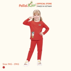 BST Mùa Đông - Bộ Dài Tay Dài Cotton Mỹ Bé Gái Cao Cấp - 023 6086