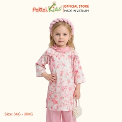 Set Áo Dài Thêu Hoa Cách Tân Kèm Phụ Kiện Bé Gái Cao Cấp - 533 6093