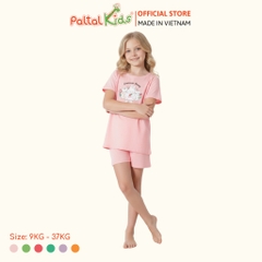 Đồ Bộ Đùi Hình In 3 Chú Thỏ Cotton Mỹ Bé Gái Cao Cấp - 025 2160