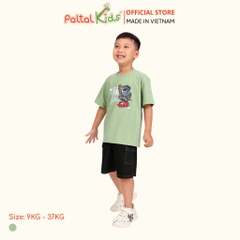Áo Thun Cotton Mỹ Hình In Cún Ngầu Bé Trai Cao Cấp - 020 1399