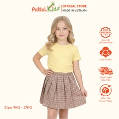 Chân Váy Xếp Ly Cotton Caro Bé Gái Cao Cấp - 112 9202
