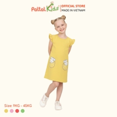 Đầm Dáng A Cánh Tiên Hình In Giả Túi Cotton Mỹ Cao Cấp - 02C 8020