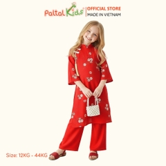 Set Áo Dài Voan Thêu Hoa Cách Tân Bé Gái Cao Cấp - 533 6125