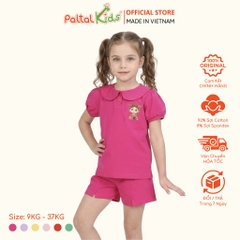 Đồ Bộ Đùi Tay Phồng Cotton Mỹ Hình In Cô Gái Xinh Xắn Bé Gái Cao Cấp - 025 2136