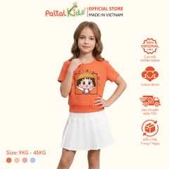 Áo Thun Croptop Cổ Tròn Hình In Bé Gái Cotton Borib Bé Gái Cao Cấp - 220 1407