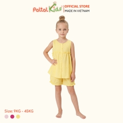 Áo Thun Croptop Cổ Tim Trơn Cotton Borib Bé Gái Cao Cấp - 220 1422