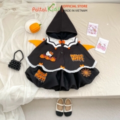 HALLOWEEN 2025 - Đầm Dáng Bí Hóa Trang Phù Thủy Bí Ngô Thêu Kitty Cao Cấp