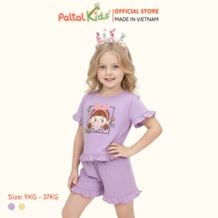 BST Mùa Xuân - Bộ Đùi Tay Ngắn Cotton Mỹ Bé Gái Cao Cấp - 025 2033