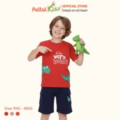 Đồ Bộ Đùi Túi Hộp Hình In Nhiệt Cá Sấu Cotton Mỹ Bé Trai Cao Cấp - 025 2121