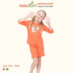 BST Mùa Thu - Bộ Đùi Tay Lỡ Cotton Mỹ Bé Gái Cao Cấp - 025 5196