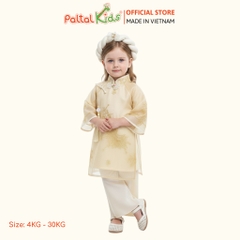 Set Áo Dài Voan Khổng Tước Cách Tân Kèm Mấn Bé Gái Cao Cấp - 533 6117