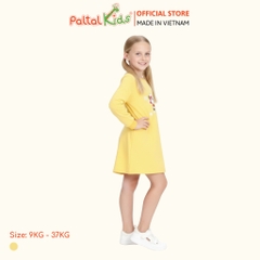 Đầm Dáng A Tay Dài Cotton Mỹ Bé Gái Cao Cấp - 020C 8012