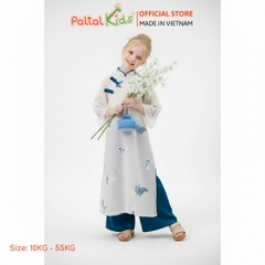 Set Áo Dài Thêu Hoa Cách Tân Bé Gái Cao Cấp - 533 6134