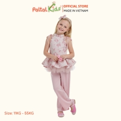 Set Yếm Gấm Thêu Hoa Cách Tân Bé Gái Cao Cấp - 533 6136