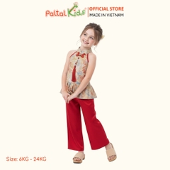 Set Yếm Gấm Thêu Hoa Cách Tân Bé Gái Cao Cấp - 533 6137