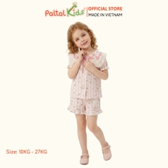 Đồ Bộ Đùi Đũi Mềm Họa Tiết Thỏ Con Phối Quần Bèo Bé Gái - 9211