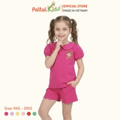 Đồ Bộ Đùi Tay Phồng Cotton Mỹ Hình In Cô Gái Xinh Xắn Bé Gái Cao Cấp - 025 2136