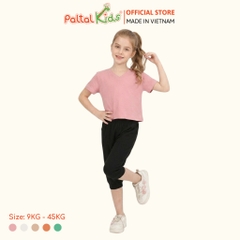 Áo Thun Croptop Cổ Tim Trơn Cotton Borib Bé Gái Cao Cấp - 220 1422