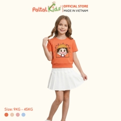Áo Thun Croptop Cổ Tròn Hình In Bé Gái Cotton Borib Bé Gái Cao Cấp - 220 1407