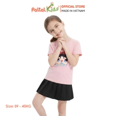 Áo Thun Cotton Mỹ Hình In Công Chúa Bạch Tuyết Bé Gái Cao Cấp - 020 1417