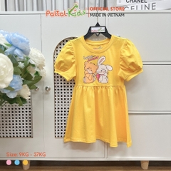 Đầm Babydoll Tay Phồng Cotton Mỹ Cao Cấp - 02C 8035