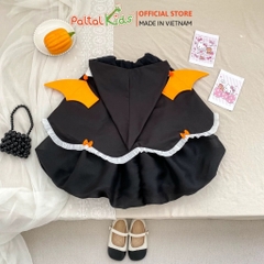 HALLOWEEN 2025 - Đầm Dáng Bí Hóa Trang Phù Thủy Bí Ngô Thêu Kitty Cao Cấp