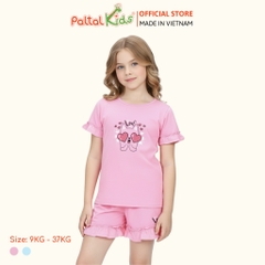 BST Mùa Xuân - Bộ Đùi Tay Ngắn Cotton Mỹ Bé Gái Cao Cấp - 025 2038