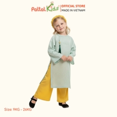 Set Áo Dài Gấm Mềm Cách Tân Kèm Phụ Kiện Bé Gái Cao Cấp - 533 6099