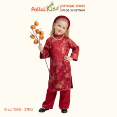 Set Áo Dài Lụa Gấm Cách Tân Kèm Phụ Kiện Bé Gái Cao Cấp - 533 6072